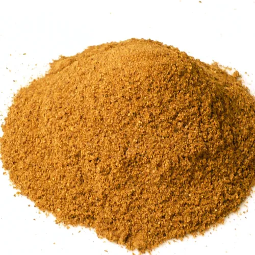 A heap of rust-red berbere spice powder